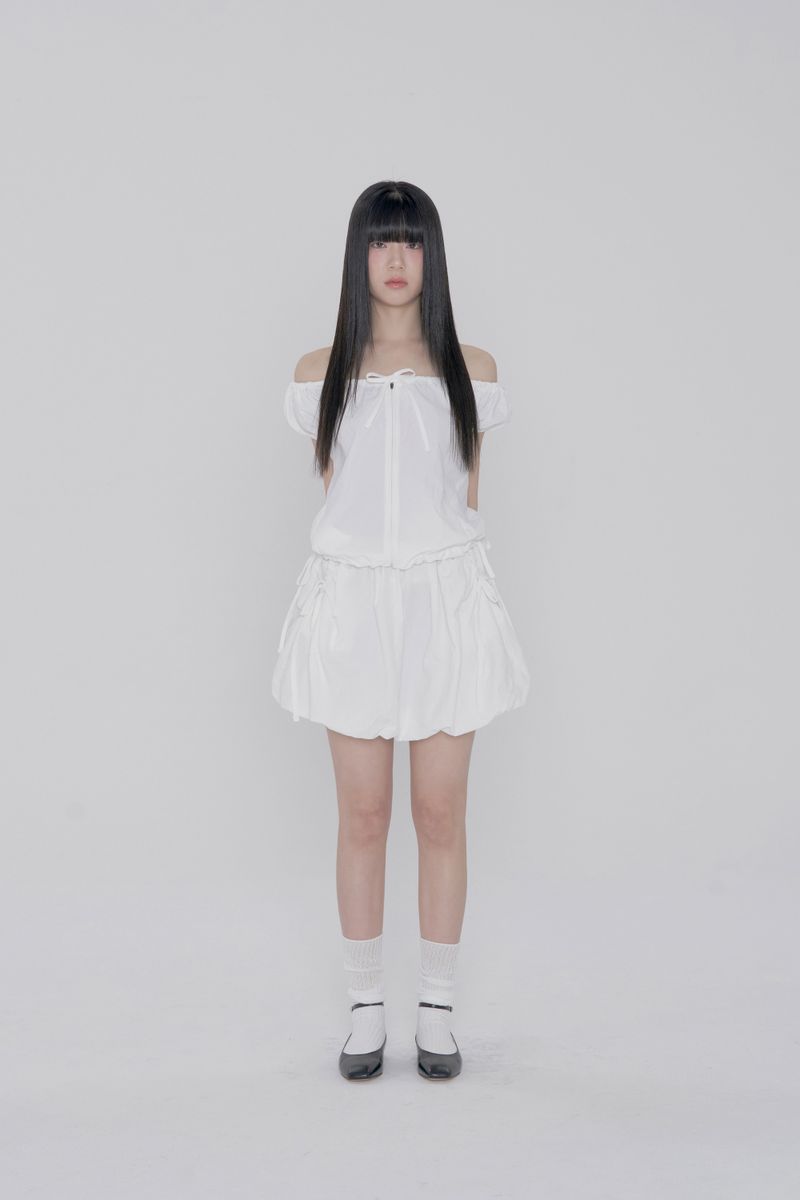 VOLUME NYLON WINDBREAKER - WHITE