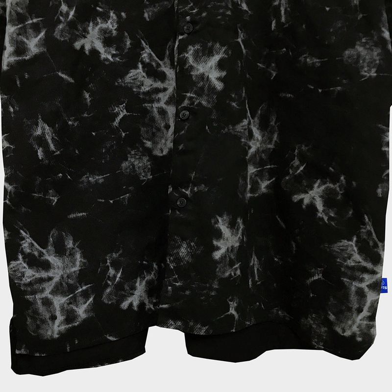 tie-dye half sleeve shirt_black
