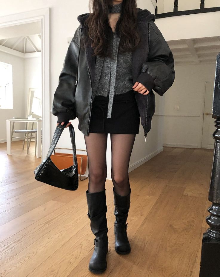 Tote Belted Brushed Skirt