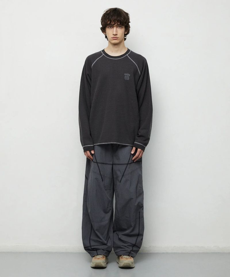 mahagrid（マハグリッド）の「ベーシック ロゴ SS コットンパンツ チャコール（パンツ）」