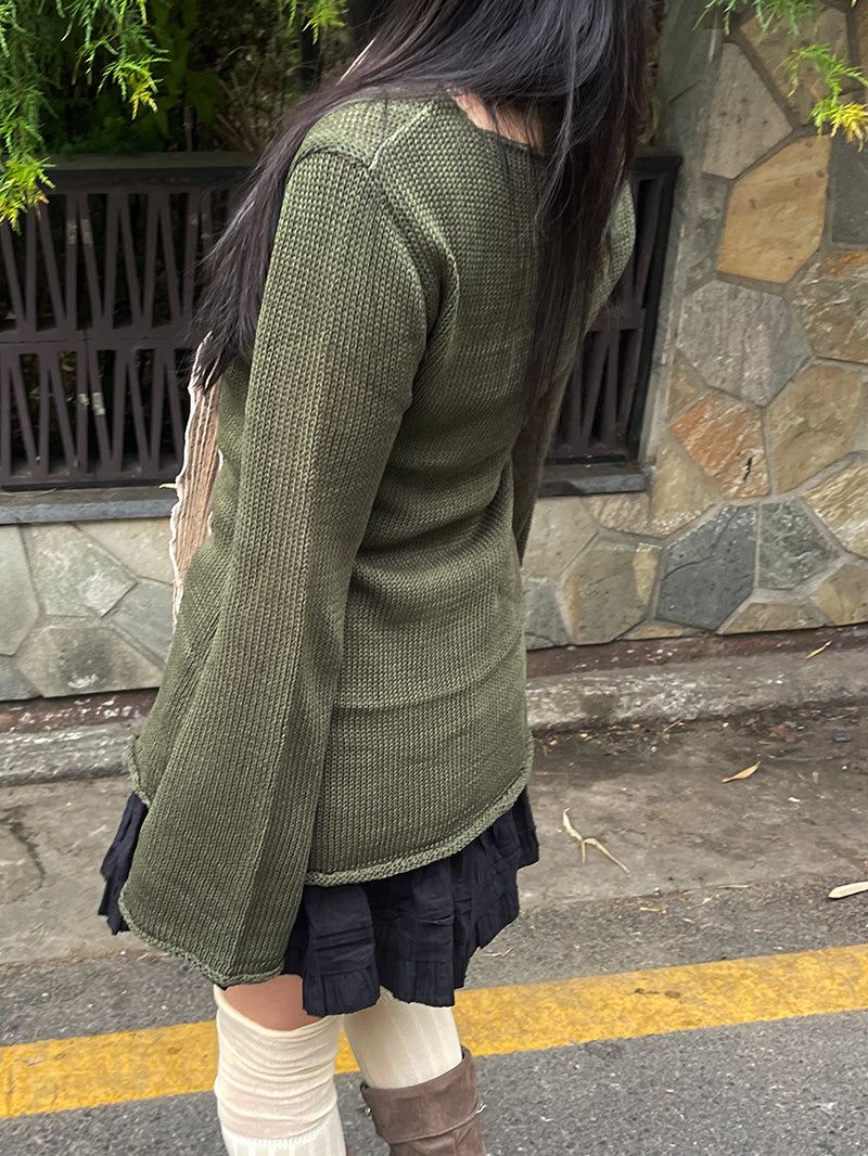 Summer Vintage Damage Long Knit