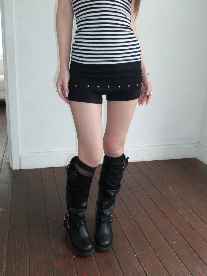 Stud folding shorts