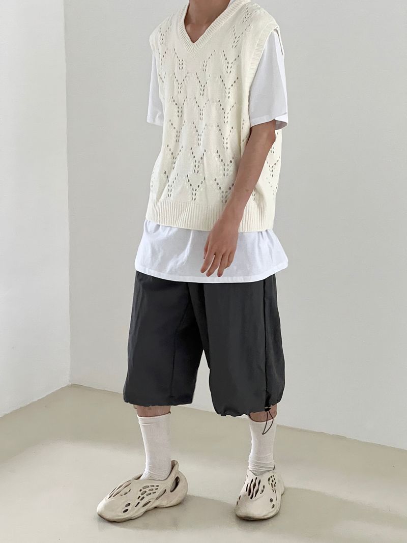 Capri wide string pants