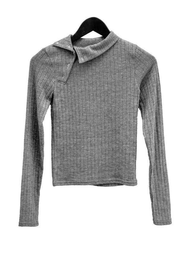 Asymmetric Snap Collar Tee