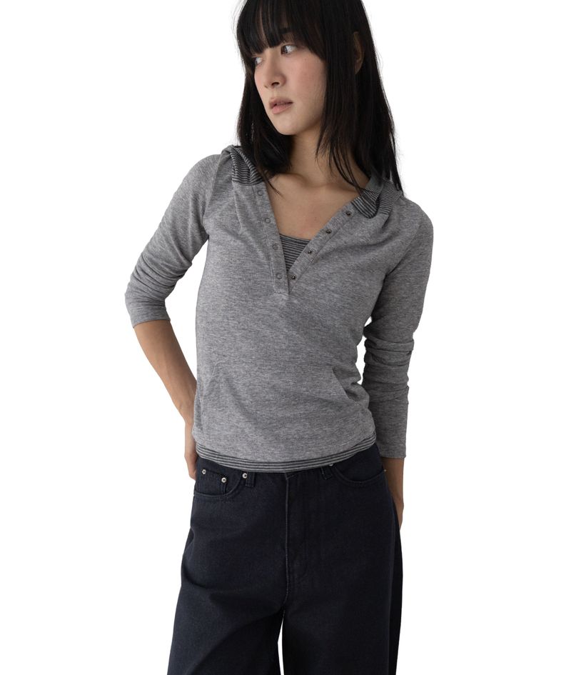 Monde Deep Henley Hoodie