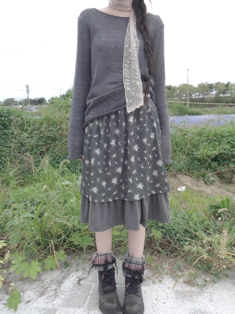 ZELENA（ゼレナ）の「レイヤー シャーリング スカート（スカート）」