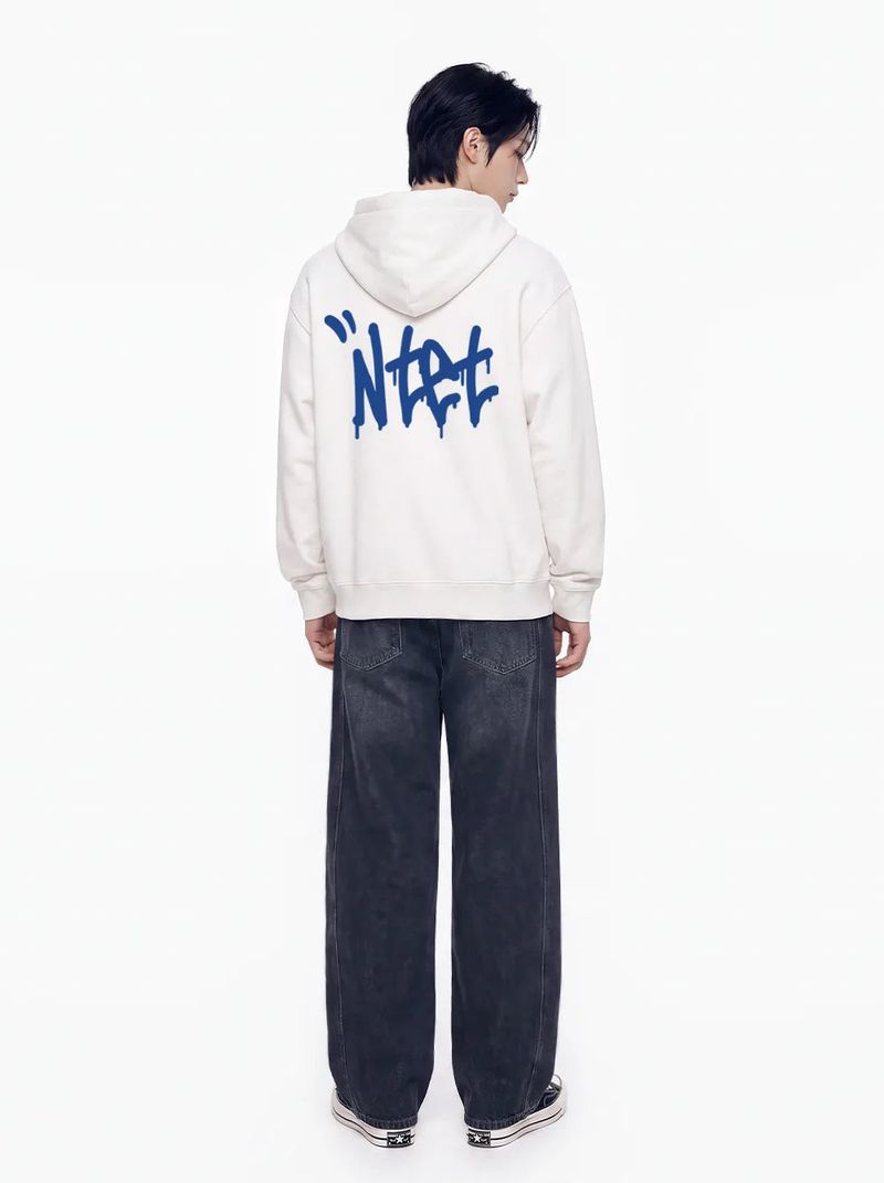 graffiti font logo 2-way zip-up (4color)