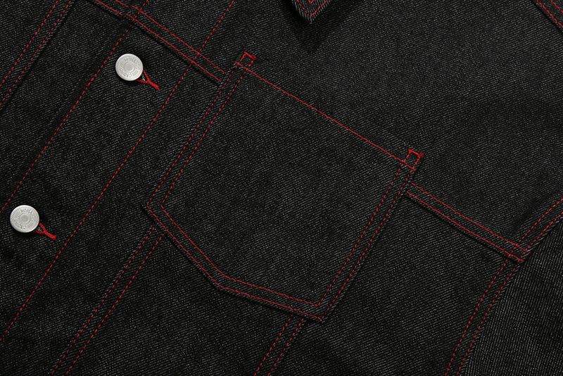STITCH DENIM TRUCKER JACKET_BLACK