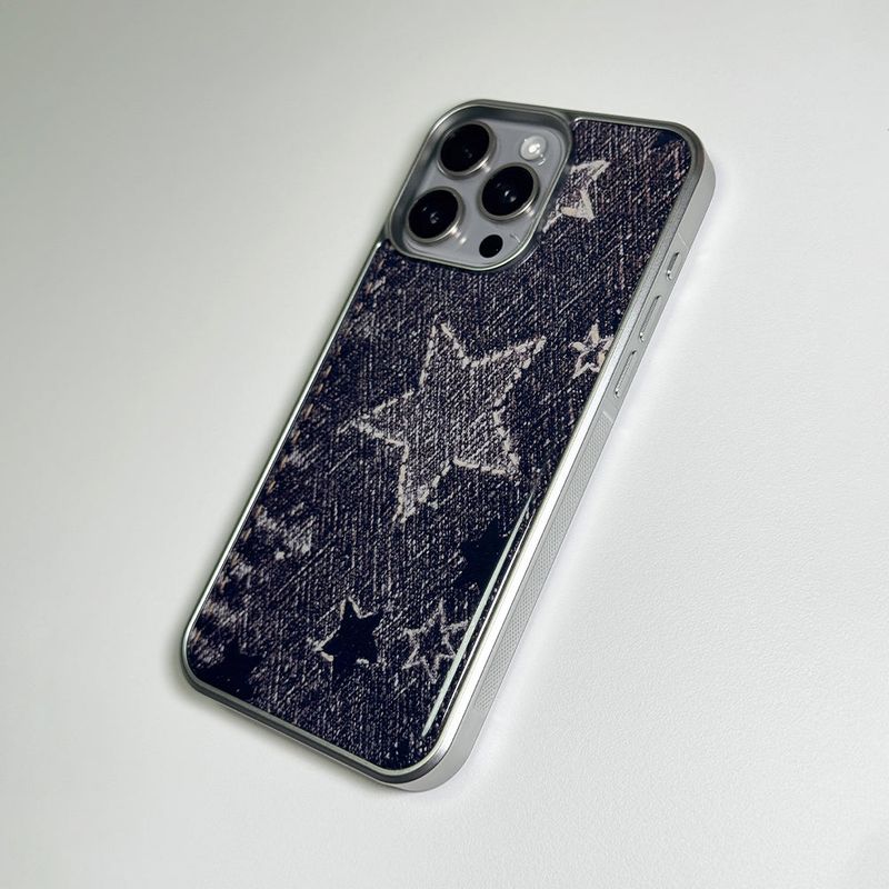 Faded Denim Stardust Phone Case Brown (SV_Epoxy)