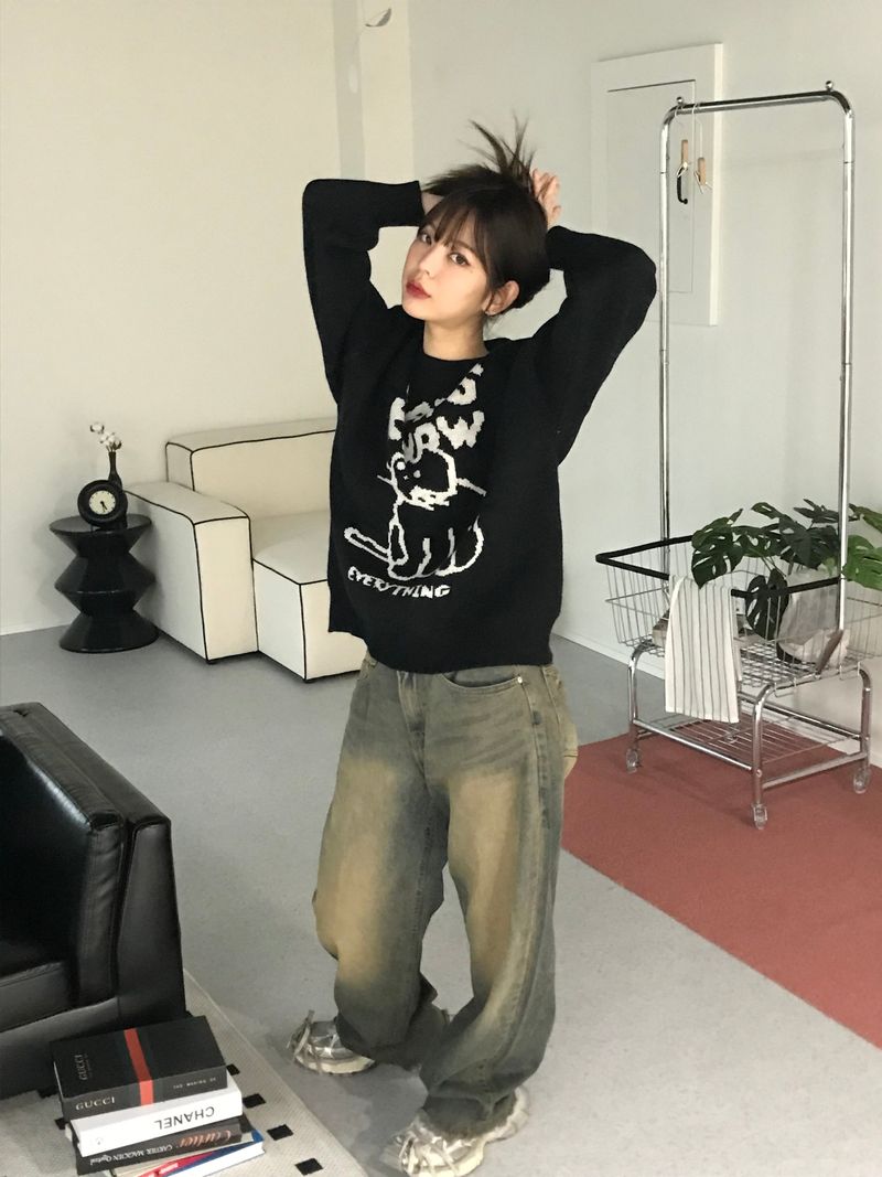 Millennial vintage wide denim