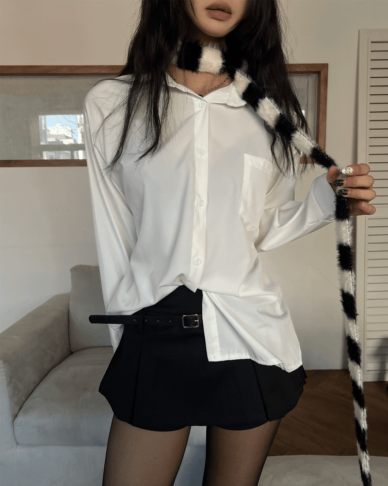 GUSTA（グスタ）の「 Classic Silket Boxy Soft Pocket Long Sleeve Shirt (3 Colors)（Tops）」
