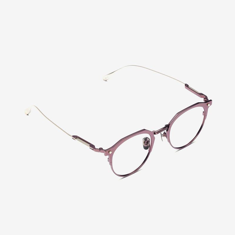Knouun Round titanium glasses CODE. 104. B Brown N Gold