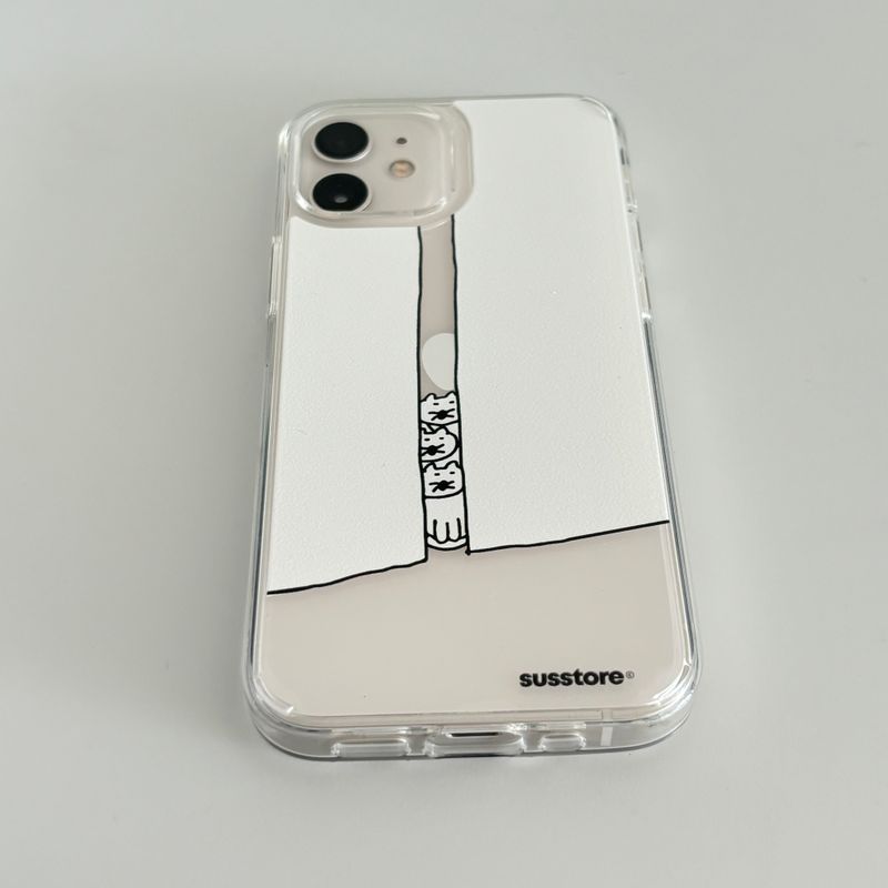 cat watching phone case