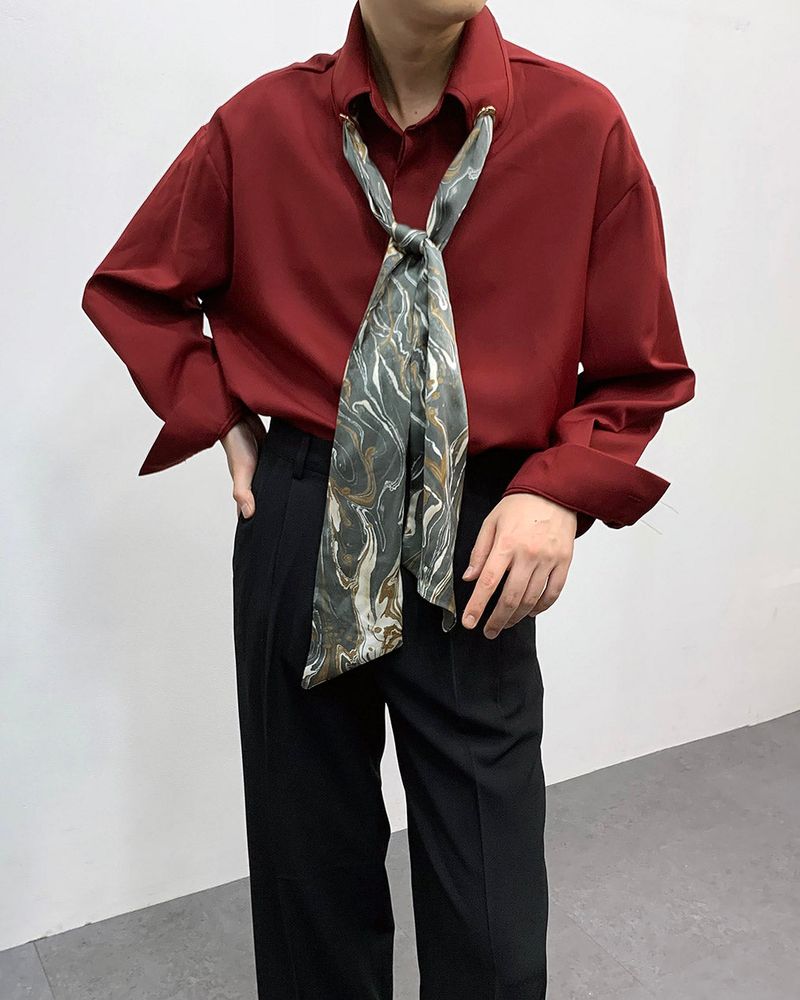 COZINESS（コジネス）の「MO Marvel Scarf Eyelet Shirt (3 colors)（Tops）」