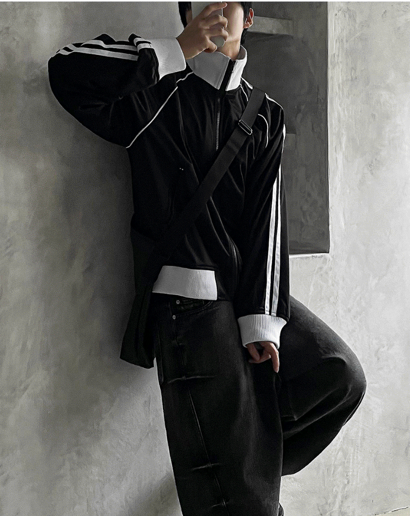 black down line sporty jersey