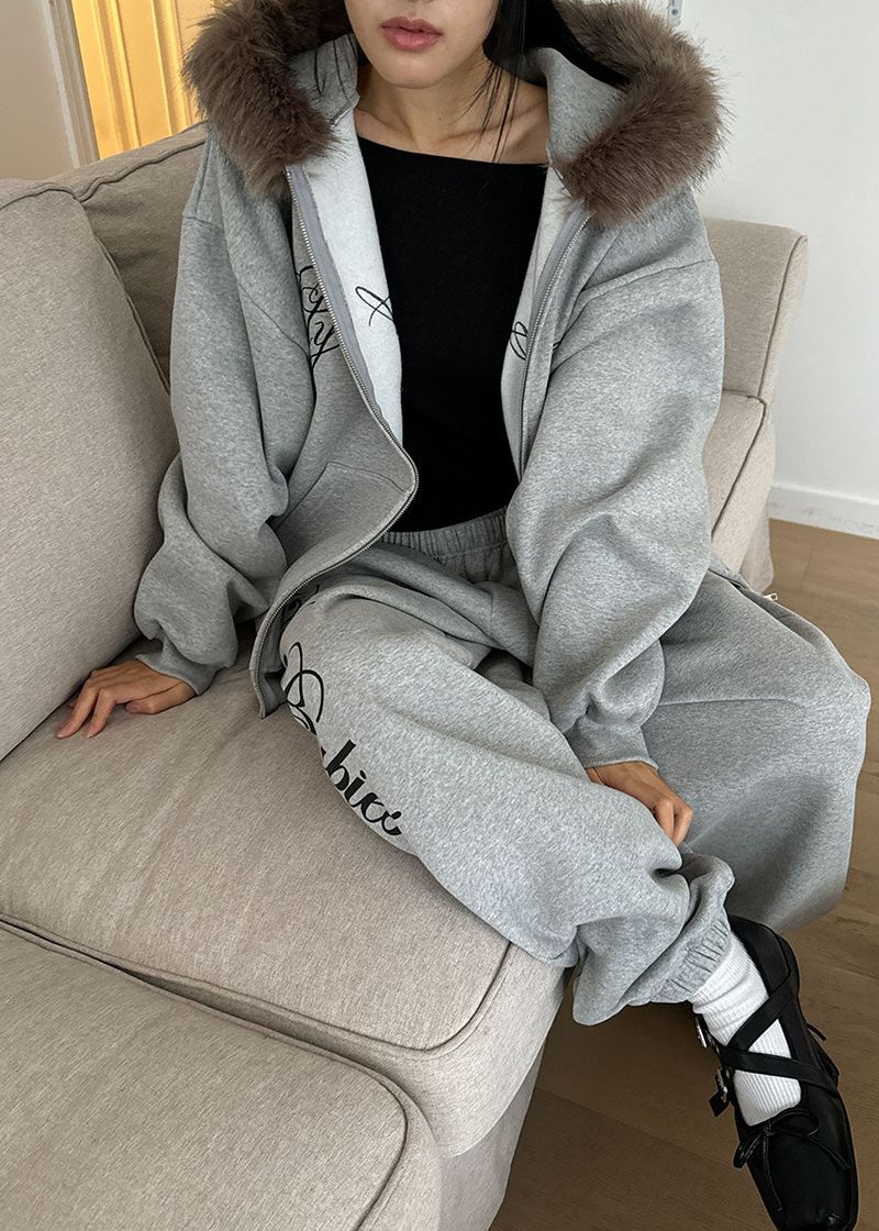 ANGEL FUR HOOD ZIP-UP