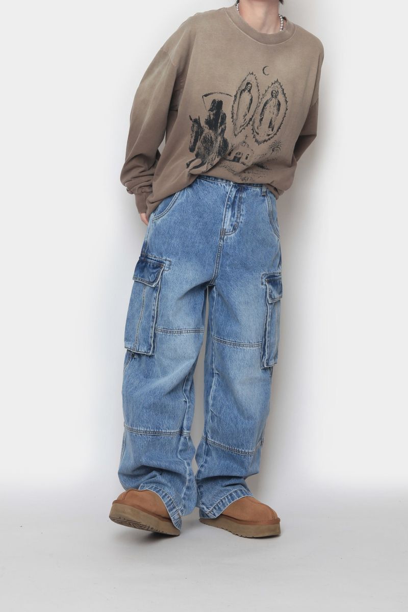 Shadow Washing Long-Sleeved T-Shirt