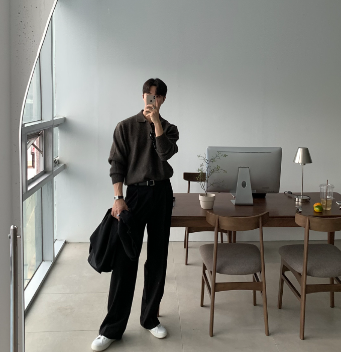 LOOKPLE（ルックプル）の「エバーリアルワイドバックバンディングトーニンスラックス（パンツ）」