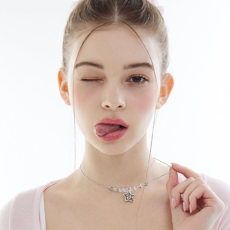 Star Aurora Beads Strap Necklace