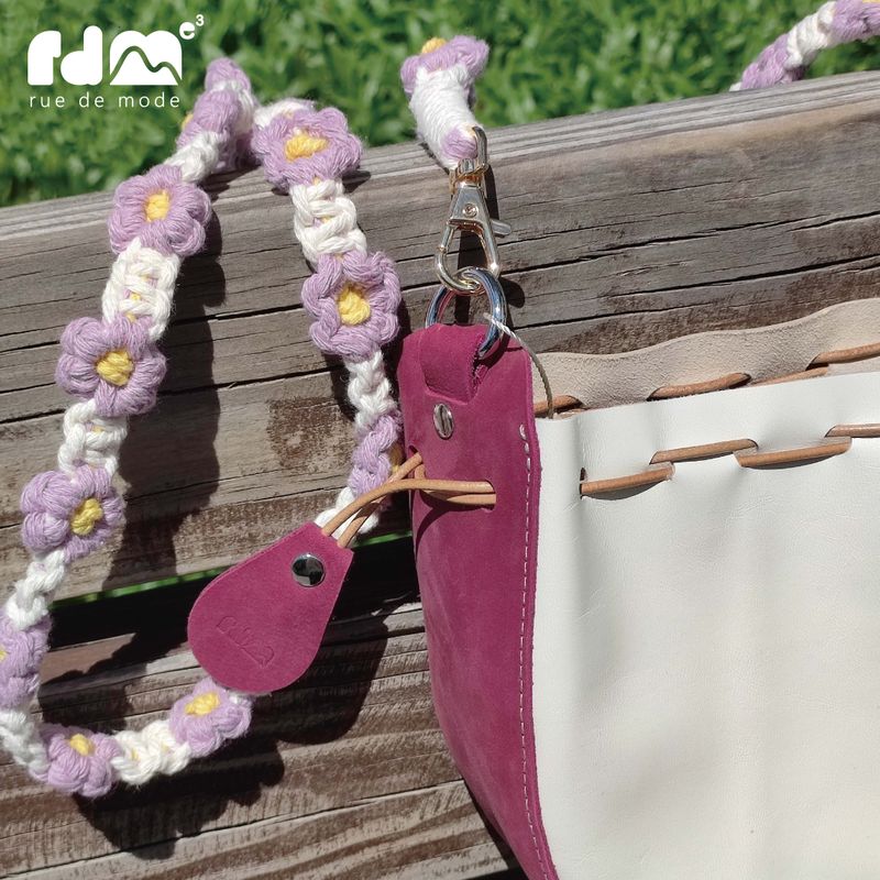 Color-blocking Genuine Leather Drawstring Bag