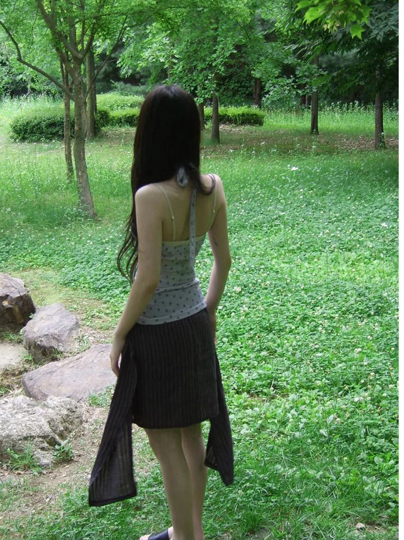 tie dot sleeveless