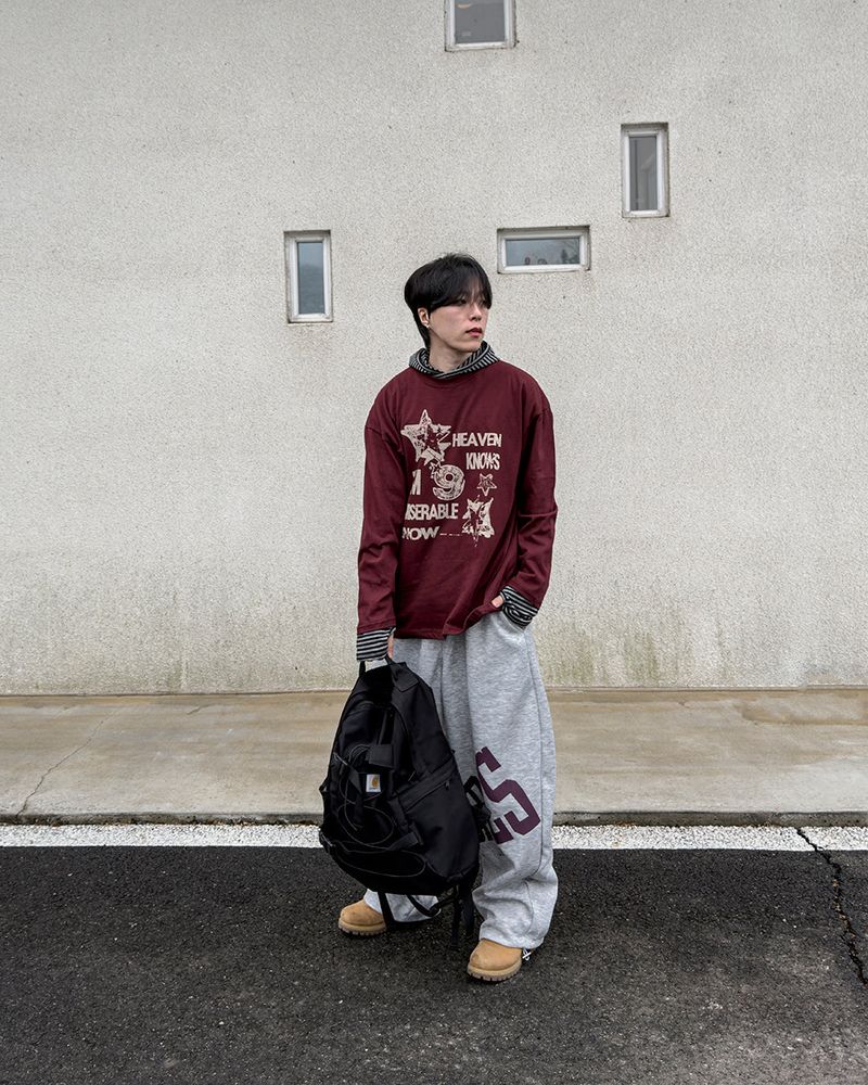 River Fingerhole Stripe Hoodie