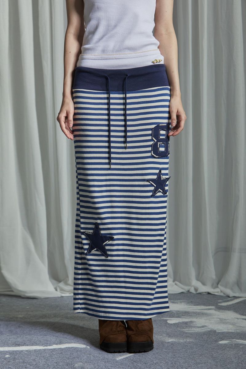 STRIPE LONG SKIRT