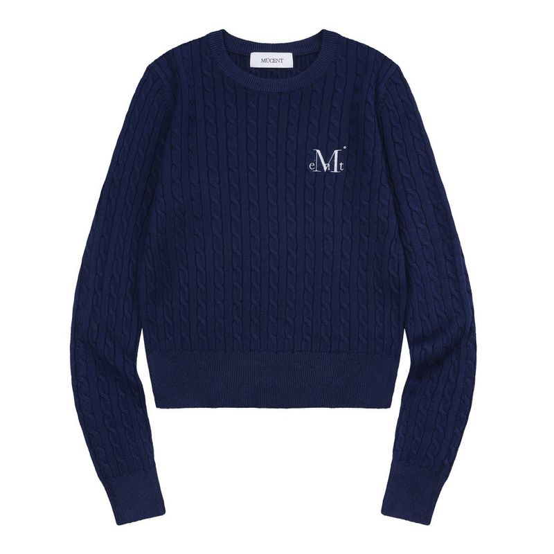 JIMMY R-NECK CROP KNIT (7COLOR)
