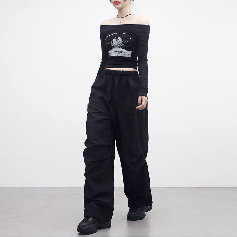 Rankle pintuck wide pants