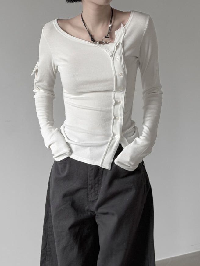 mnem（ムネム）の「Structured Pocket Cardigan Top（Tops）」