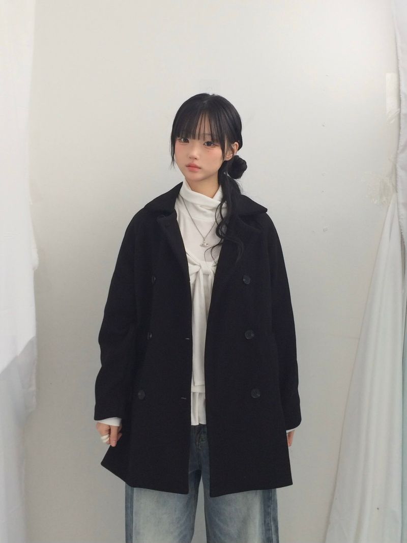 Raglan A-line coat