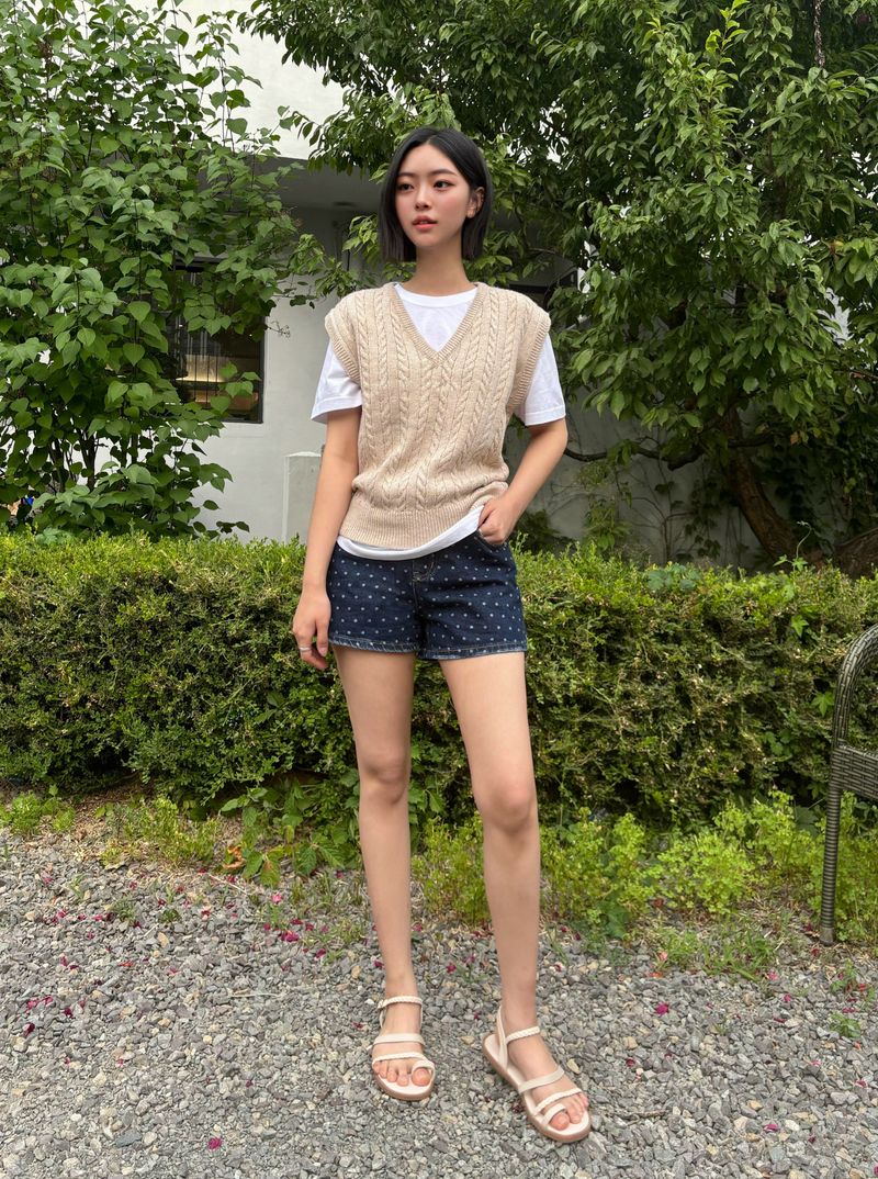 DARK BLUE DOT DENIM PANTS code 21100