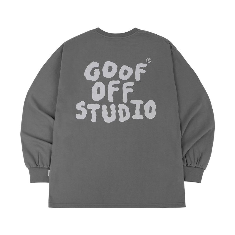 goofoffstudio(グーフオブスタジオ)の「GF MAIN LOGO LONGSLEEVE - ( DEEP GRAY )(Tops)」