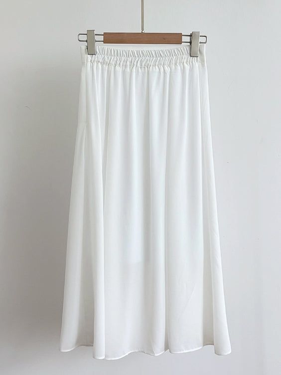 Charlene Two-Slit Banding Flare Skirt
