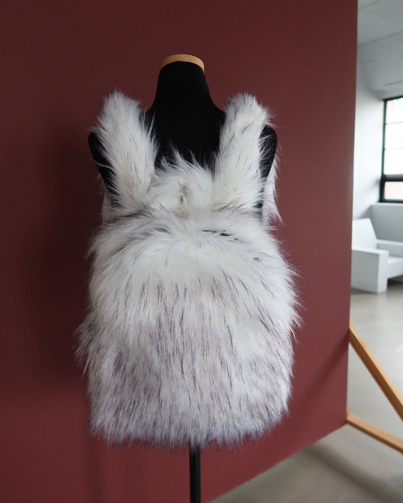 Raccoon Fake Fur Backpack