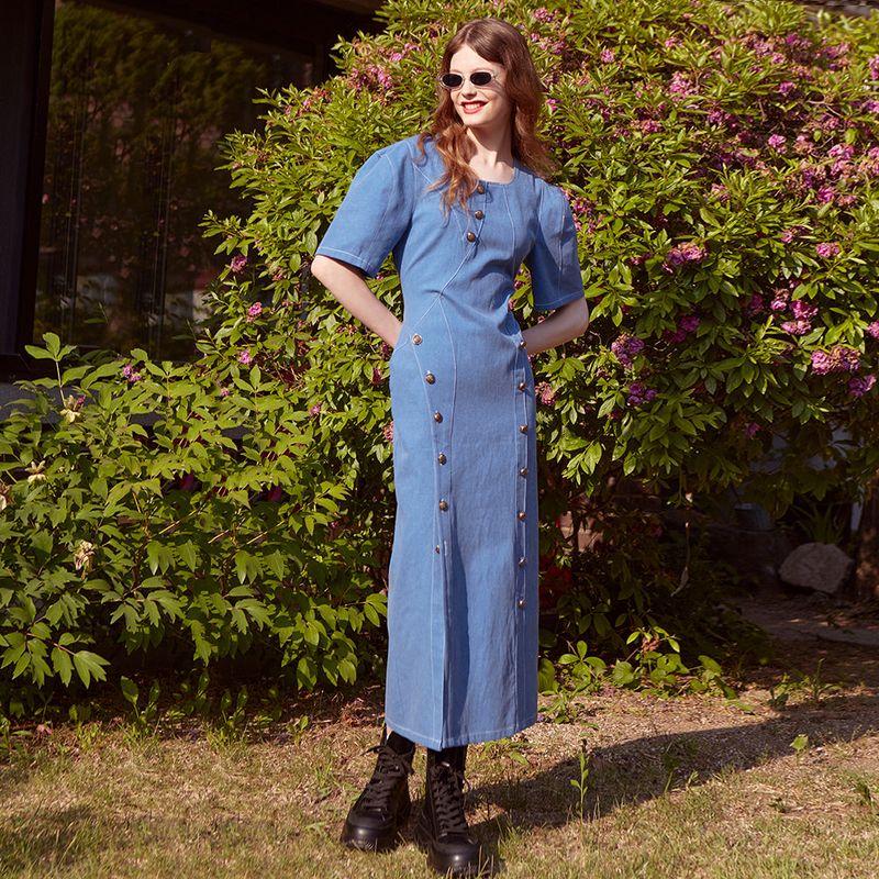 VITALSIGN(バイタルサイン)の「Button Stitch Line Dress(Dresses)」