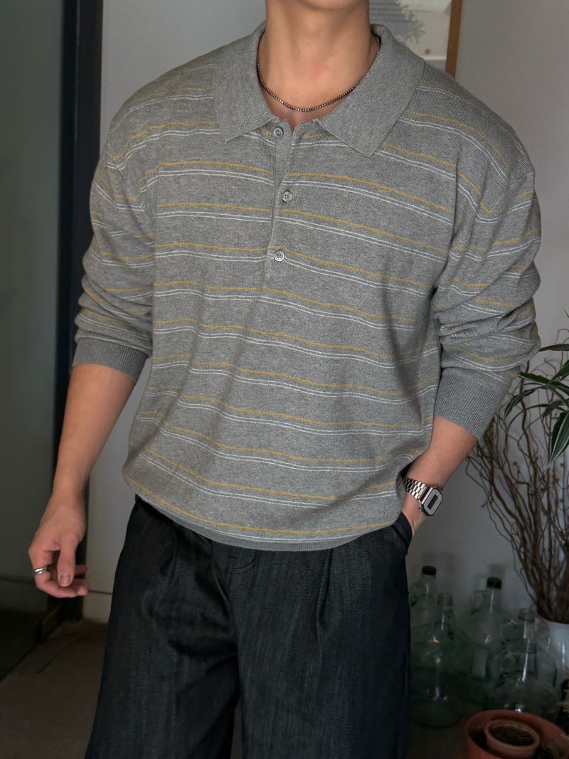 Heather collar knitwear