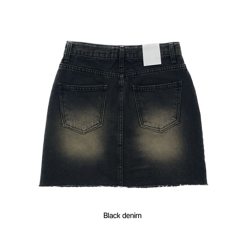 vintage denim miniskirt