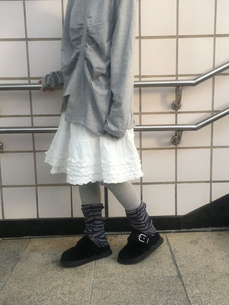 Flare some cotton frill skirt
