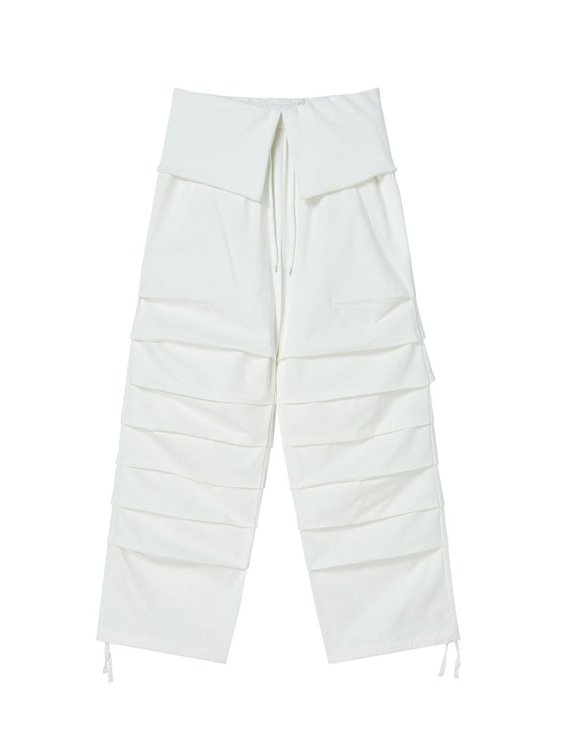 TUCK PANTS WHITE