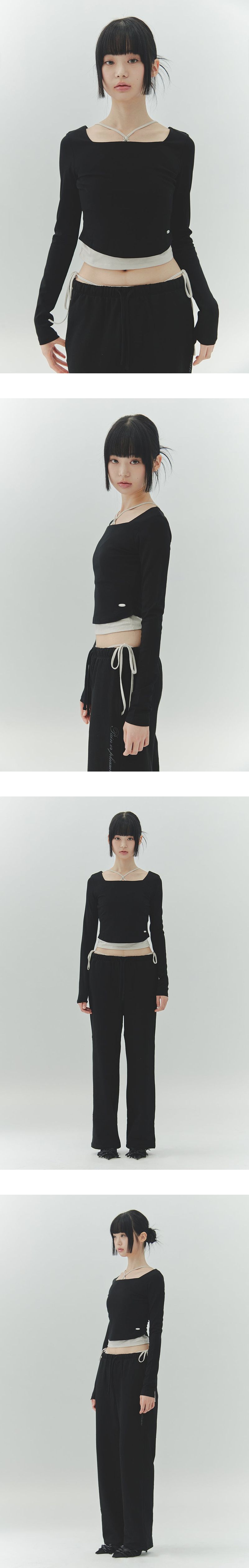 LOWER SQUARE TOP black