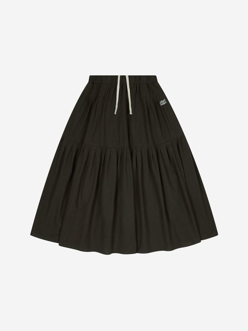 safarispot（サファリスポット）の「BASIC SAFARI RUFFLE MAXI SKIRT (BROWN)（Skirts）」