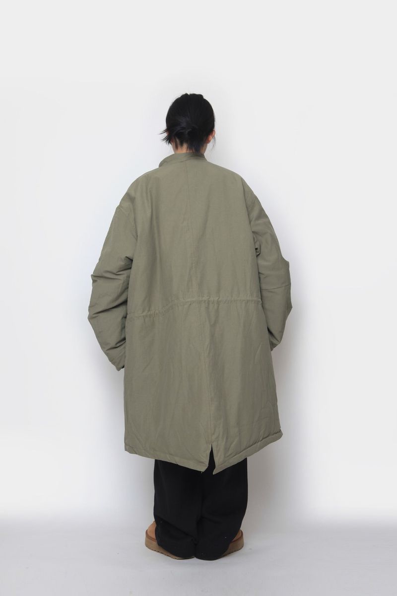 Long bomber padded jacket