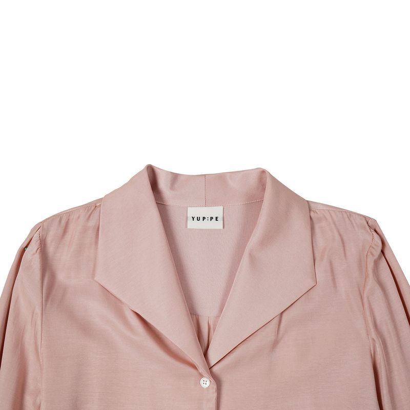 シルキーカラーシャツ / SILKY COLLAR SHIRT_PINK