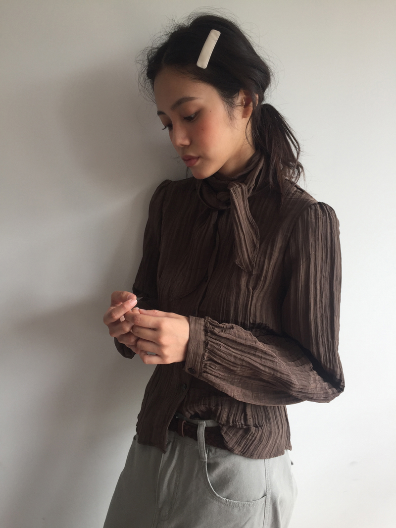 Mer tie blouse (2color)