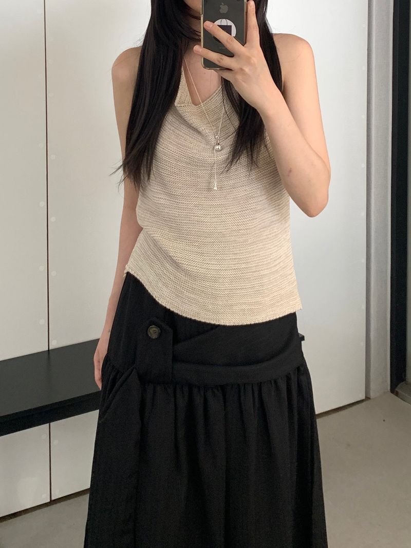 Defnit Draped Knit Tank Top