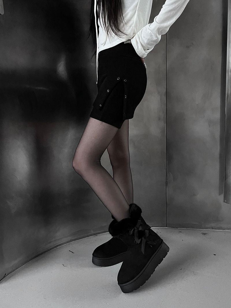 knit eyelet skirt pants (2color)