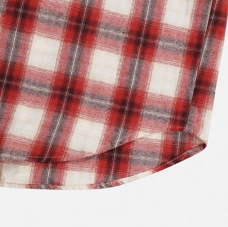 Motsu Loose Fit Checkered Shirt