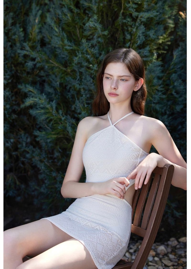 VALLO DE NERA(ベロディネラ)の「Luna Knit Swimdress Ivory(Swimwear)」