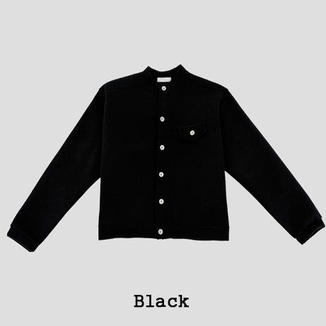 Move Line Shoulder Pocket Crop Cardigan